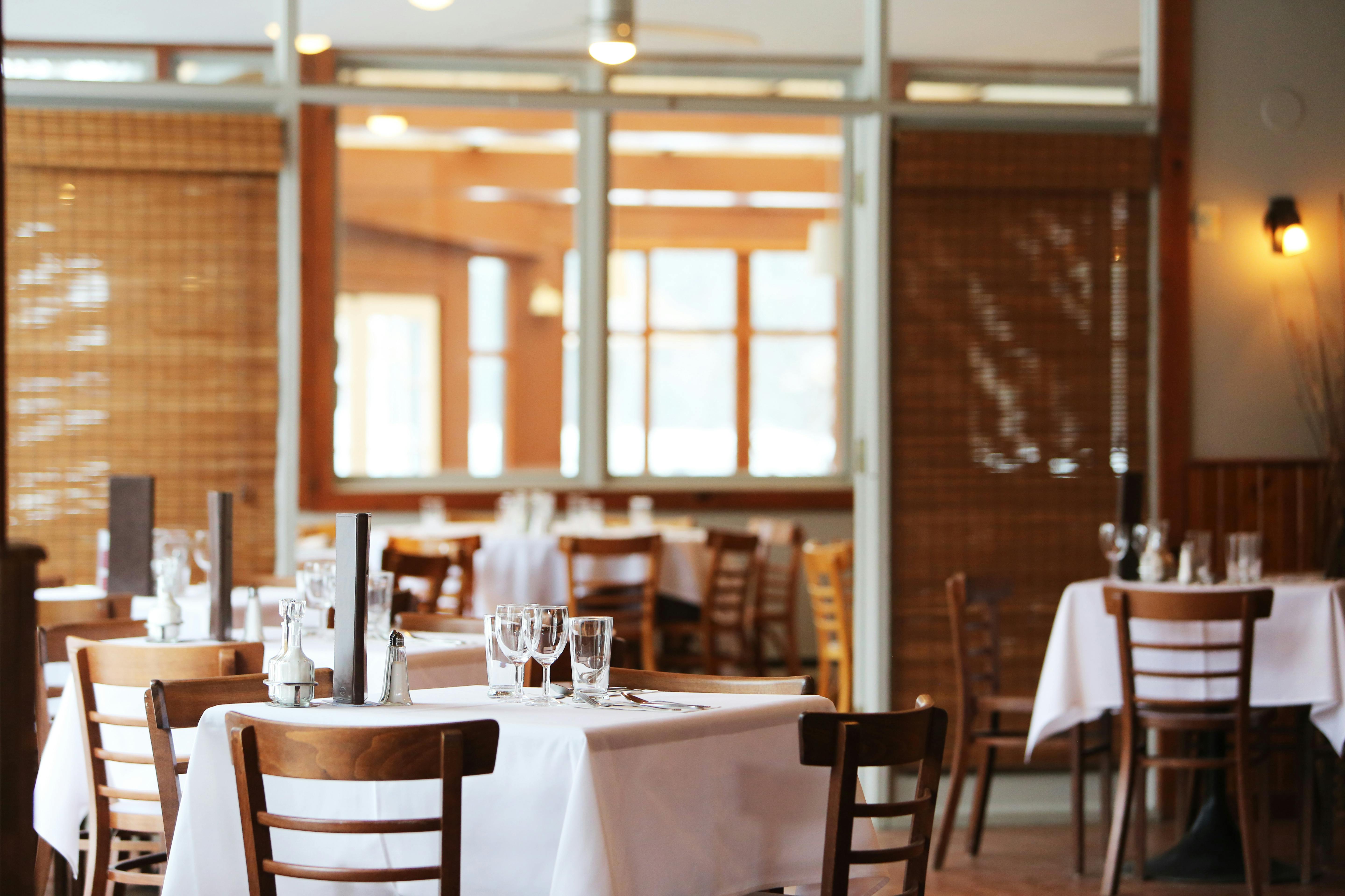 Spacious and elegant restaurant interior